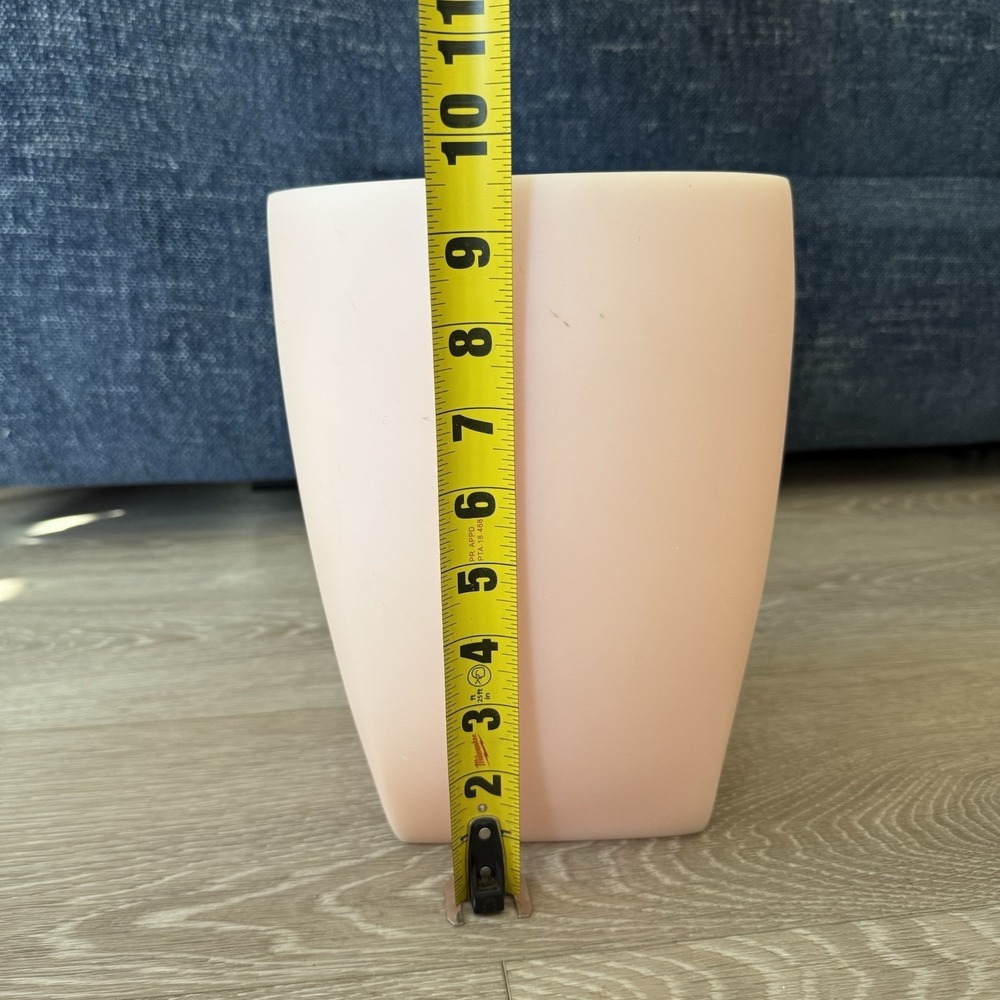 VTG RH Restoration Hardware HEAVY Mini Trash Can Planter Bucket Pink MCM - Picture 10 of 12